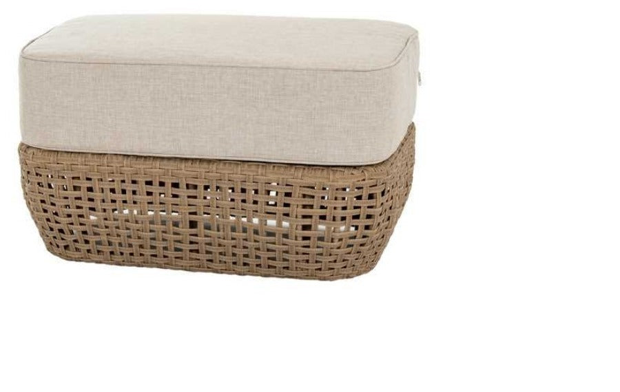 Bloom Collection outdoor footstool on white background